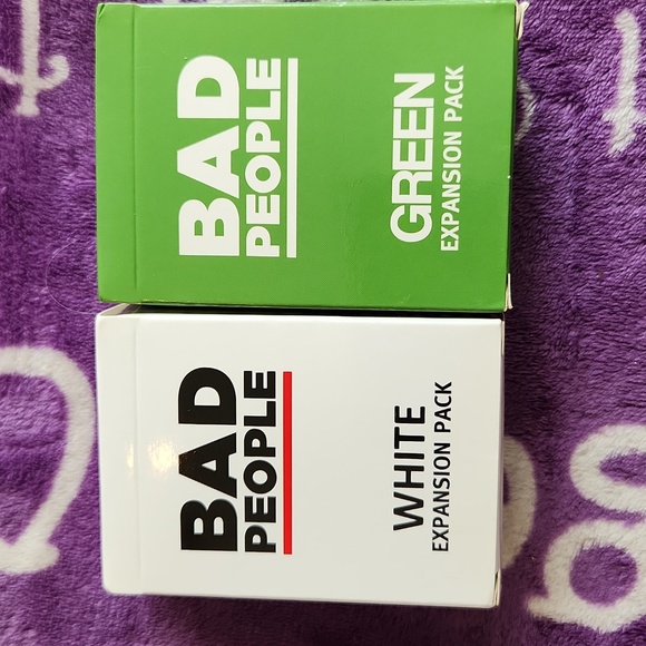 Bad Choices and Bad People Party Game Set - Blue and Black + 2 Expansion Packs - Picture 5 of 5